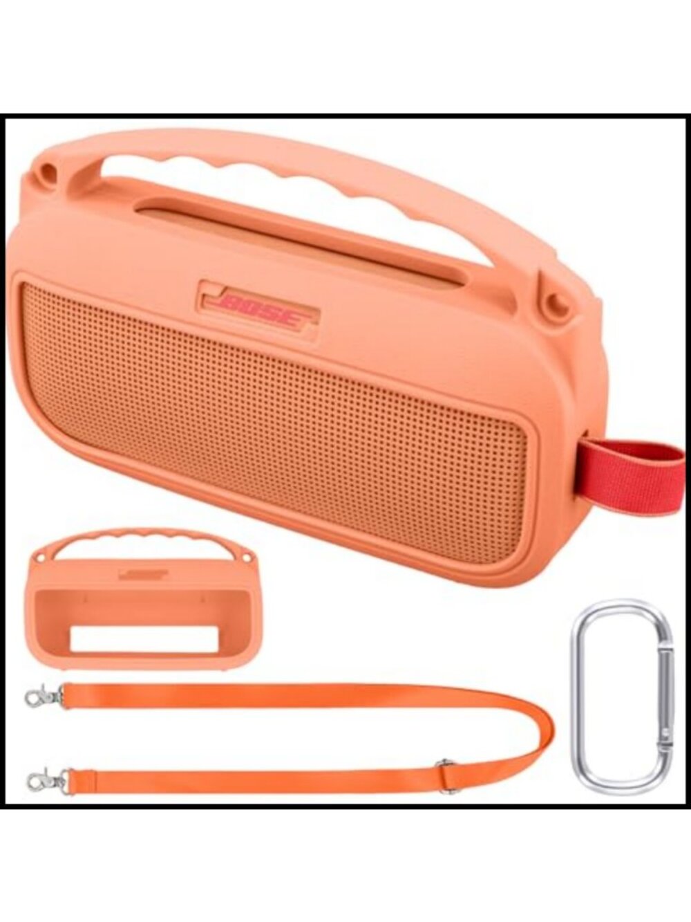 Soft Silicone Speaker Travel Case Protective Cover with Strap for Portable
